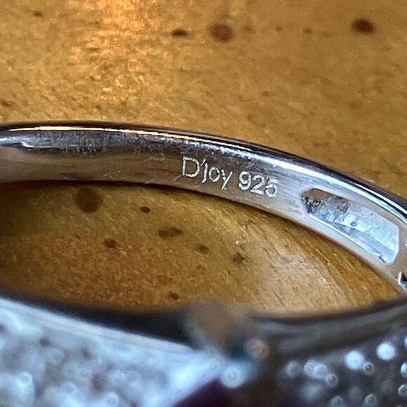 Moroccan Amethyst Red Garnet Sterling Silver Ring - Picture 6 of 9